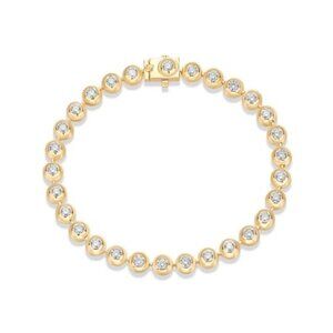 29 Starlight Diamond 14K (or 18k upon request) Yellow Gold Bangle Bracelet